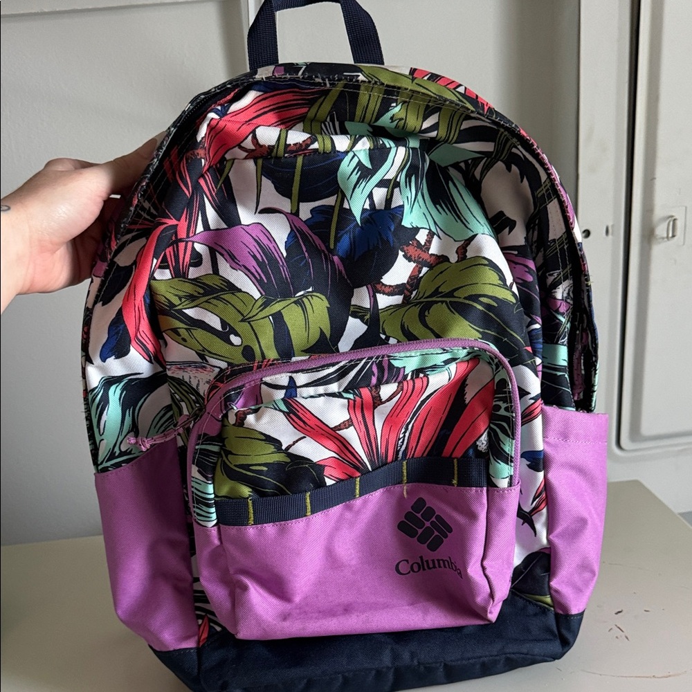 Columbia Multicolor Leaf Print Backpack - image 1